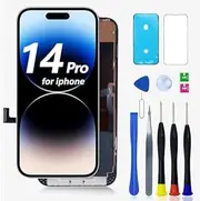 FNKJYND FHD LCD for iPhone 14 Pro Screen Replacement kit, for iPhone 14pro Display A2890,A2650,A2889,A2892 Digitizer Touch Screen Assembly Repair Repair Tools+Protective Film