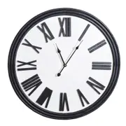 Maine & Crawford Lucas Roman Numeral 60cm Analogue Wall Clock - Black