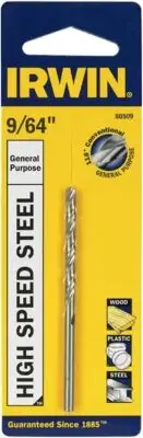 IRWIN DRILL 9/64 HIGH SPEED STEEL HANSON HAN60509