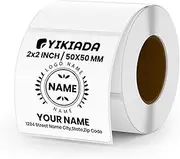 YIKIADA White Direct Thermal Labels Self-Adhesive 2 Inch X 2 Inch Rectangle Printer Stickers Waterproof Vinyl Decal Nametag for QR Code Adress Busineses & Warehouses 500 PCS per Roll