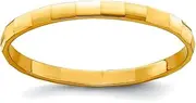 [JewelryWeb] 14k Gold Bamboo Teen Ring [size 3] Band Style-Ring