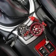 TE-37 & BBS Style Wheel-shaped Rearview Mirror Pendant Hanging Decor