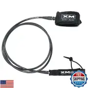 XM SURF MORE Premium Surfboard Leash, 7ft, Made in USA, Regular Cord Thicknes