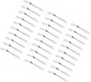 UTHCLO 30 Pcs Stainless Steel Fruit Forks Household Tableware for Appetizers Desserts Snacks Easy to Clean Dishwasher Safe for Parties Buffets