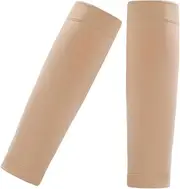 COLLBATH 1 Pair Compression Socks Calf Socks Compression Sleeves for Legs Men Knee Sleeves for Men Calf Compression Sleeve Men Calf Sleeve Leg Sleeves Leg Warmers for Men Beige Nylon