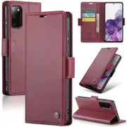 CaseMe Samsung Galaxy S20 4G 5G Folio Wallet Case Cover Side Closure G980 G981 [Wine]