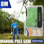 Manual Tree Pruner Pole Saw Garden Tree High Branch Trimmer Cutter Shearing 8M
