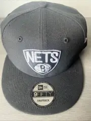 New Era Brooklyn Nets 9Fifty Hat SnapBack Black Cap NWT