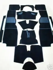 Carrelli Hessian Backed Interior Car Carpet Set Black for Triumph TR4A TR6 361F1 (for: Triumph)