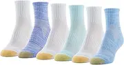 [Gold Toe] GOLDTOE Women's Half Cushion Sport Quarter Socks 6 Pack
