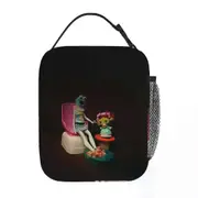 c637 Gay Tye Dye Furby Relaxed Fit Lunch Bags Insulated Lunch Tote Portable Bento Box Resuable Picnic Bags for Woman Work Kids School k637