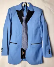 Garqia Clyon 5 Piece Formal Tuxedo Suit For Boy's Brand Size 10 Light Blue