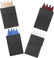 [GLSTOY] Men's Handkerchiefs 4pcs Pocket Square Set Pre-folded Fabric Suit Accessories for Men