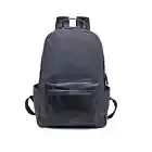 PX Men's Black Landen Canvas & Vegan Leather Backpack