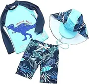 [DNggAND] Boys Two Piece Swimsuits Rash Guard Kids Long Sleeve Sunsuit Swimwear Sets