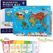 Puzzle for Kids - 3D Magnetic World Map Jigsaw Puzzles for Ages Upto 8 Year Old,