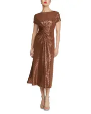 Halston Luce Disco Jersey Midi Dress