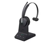 Yealink WH64 Mono Teams DECT Wireless Headset, DECT Bluetooth Wireless Technology, 3-Mic Noise Cancellation, Charging Stands, Carrying Bag WH64 Mono Teams
