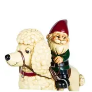 Garden Gnome - Poodle Lawn Statue Figurine - 10 inches Tall