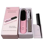 Hair Straightening Comb,Hair Straightener Brush Negative Ionic Heat Comb | Hair Straightening Brush, Anti-Scald Straighten Brush, Fast Heating Straightening Comb