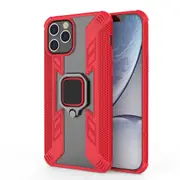 For iPhone 12 / 12 Pro Case, Protection PC + TPU Shielding Case,360 Degree Rotation Ring Holder, Red