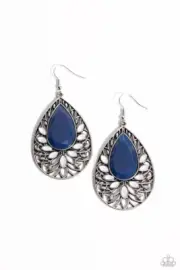 Floral Fairytale Blue Earrings Paparazzi