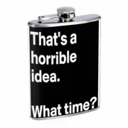 Horrible Idea Em1 Flask 8oz Stainless Steel Hip Drinking Whiskey
