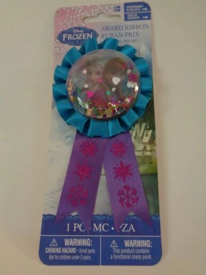 1 x FROZEN ANNA AND ELSA BIRTHDAY PARTY GUEST OF HONOR RIBBON NEW