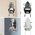 Ironing Board Holder Heat Resistant with Hooks Easily Mount Iron Hanger for Door
