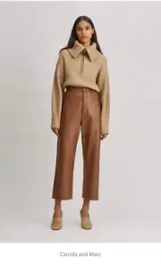Camilla and Marc Claro tan leather pants BNWT size 8