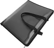 Practical Folder Document Organizer Bag Capacity Art Storage Pouch for Students Professionals Multifunctional File Holder with Durable Edge Wrapping Technique Transparent