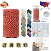 Recycled Cotton Macrame Cord 4mm x 547 Yards - Eco-Friendly Terracotta Rope