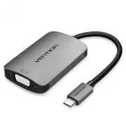 CGKHA USB C to HDMI 4K VGA 1080P 60Hz Male Type-c to VGA HDMI Convertor for TV Projector Hub