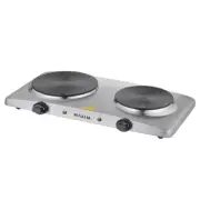 Maxim Kitchenpro Electric Portable Twin 2400w Temperature Controlled Hotplate