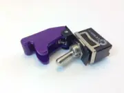 HEAVY DUTY ON/OFF SPST 2P TOGGLE SWITCH 20 AMP 125VAC WITH COVER PURPLE