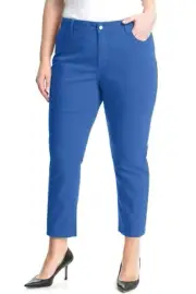 NYDJ women's Audrey Twill Crop Jean - plus size 22W - Bluebell Blue