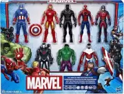 Marvel Avengers 8 Pack Action Figures Iron Man Hulk Black Panther Hero Spider