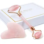 Jade Roller & Gua Sha, Natural Jade Face Roller Gua Sha Facial Tools Skin Care M