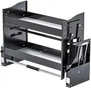 2-Layer Cabinet Pull-Down Shelves,Cabinet Wall Cabinet Lift Basket,Cushioned Pull-Down Storage Rack,Save Space,Suitable for Kitchen Cafe Cabinet(810x540x280mm)