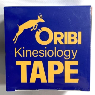 Oribi Deluxe Water Resistant Kinesiology Tape 20 Strips 10" Pre-Cut Midnight Blk