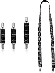 [PEUTIER] 4pcs Mitten Clips and Hat Clip, Elastic Stainless Steel Winter Glove Clips Glove Attachment Clips Mitten Holder String