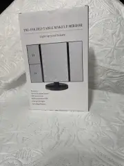 Tri-Fold Table Makeup Mirror