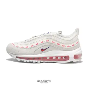 NIKE 慢跑鞋 W AIR MAX 97 SE 米白 紅藍 串字 雙鞋帶 金扣 女 (布魯克林) DC4013-001