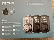 Teeho TE001 Matted Black Weatherproof Keyless Entry Keypad Digital Door Deadbolt