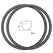 1 Pair 29er XC MTB Carbon Fiber Rims Tubular Bicycle Wheel 23mm Width 27mm High