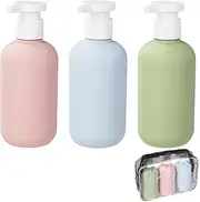 Bafeil 3PCS Travel Bottles for Toiletries 200 ML - Upgrade Squeeze Travel Containers Silicone Travel Containers Empty Bottles With Disc Top Flip Cap for Shampoo Creams Lotion Conditioner
