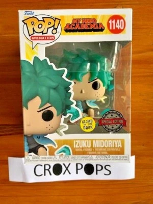 Izuku Midoriya GLOW MHA SE 1140 Funko Pop Vinyl New in Mint Box + Protector