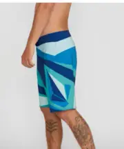 NEW VOLCOM sz 36 board shorts Ransacked Mod 20" blue green
