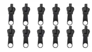 12Pcs Black Fix Zip Puller,Zip Slider Repair Instant Kit,Instant Zipper Set,F...
