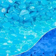 Tallew 1500 Pcs Blue Glow in The Dark Rocks Luminous Glowing Pebbles Stones Rocks for Indoor Outdoor Decorations Garden Lawn Yard Potted Plant Flower Bed Fish Tank Aquarium Walkway